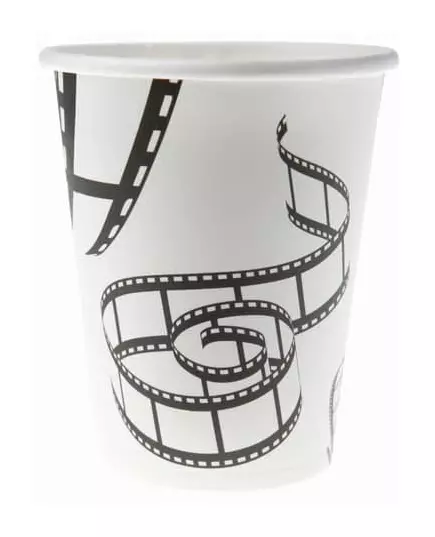 10 filmových kartonových kelímků 9 x 7,5 cm