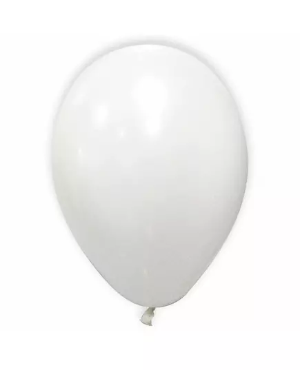 12 bílých metalických balónků 28 cm