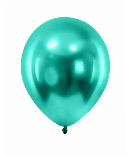 12 tmavě zelených metalických balónků 28 cm