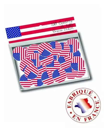 150 konfeti na stůl s vlajkou USA