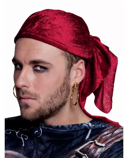 2 zlaté pirátské náušnice pro dospělé