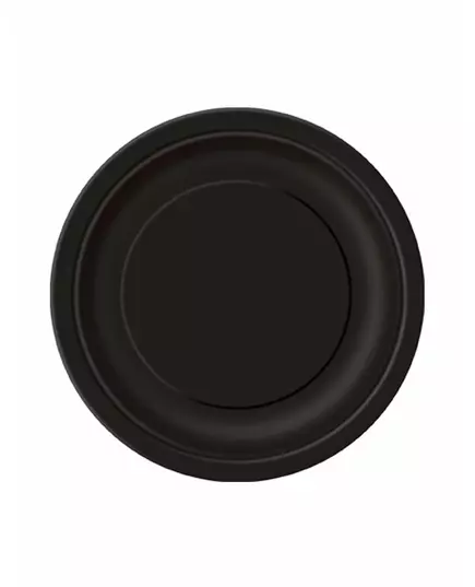 20 malých černých kartonových talířů 18 cm