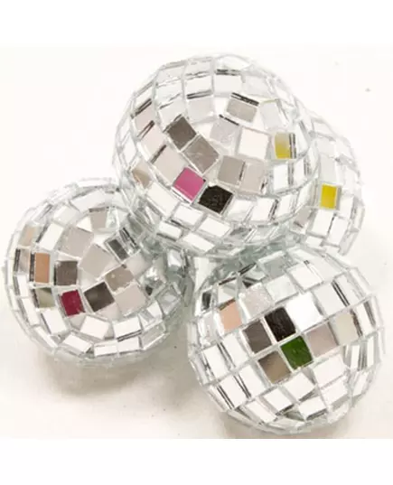 4 mini stříbrné broušené koule 3,5 cm