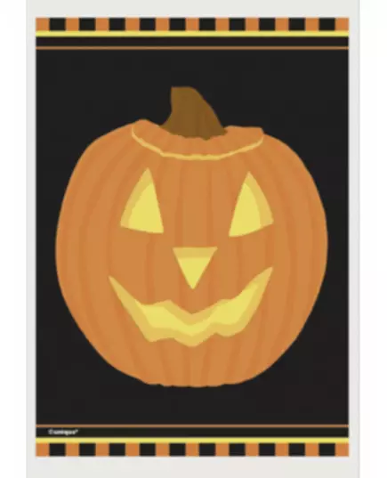 50 plastových halloweenských dýňových sáčků 10 × 15 cm