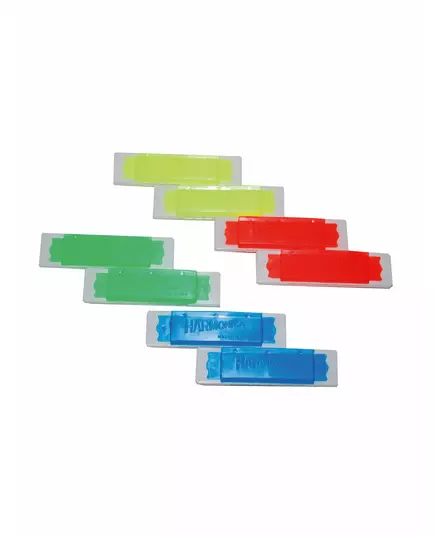 8 mini barevných dudlíkových harmonik