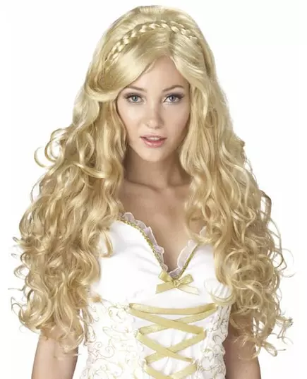 Blond kudrnatá paruka bohyně pro ženy