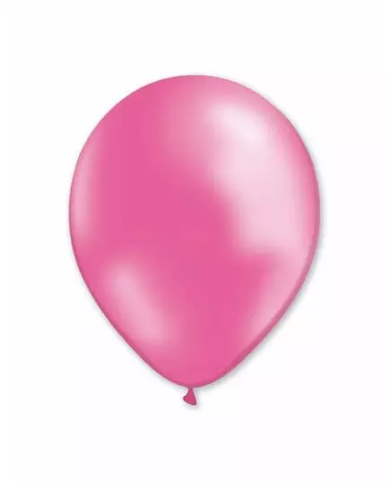 100 růžových metalických balónků 29 cm