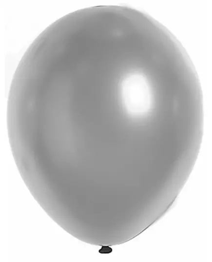 100 stříbrných metalických balónků 29 cm