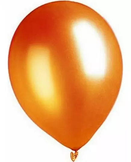 100 oranžových metalických balónků 29 cm