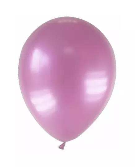 12 růžových metalických balónků 28 cm