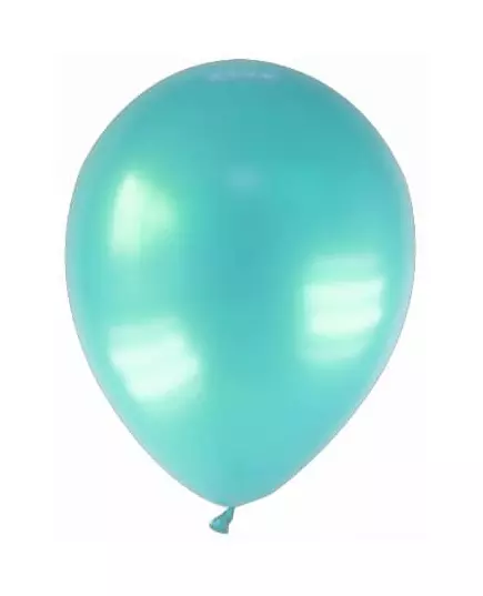 12 modrozelených metalických balónků 28 cm