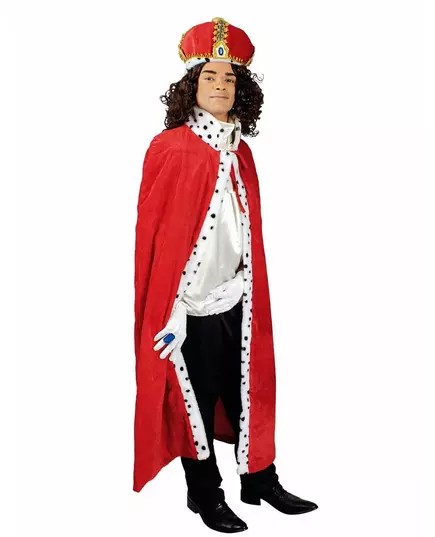 Červený královský plášť 130 cm pro dospělé