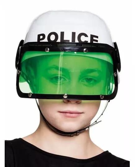 Bílá policejní helma pro děti