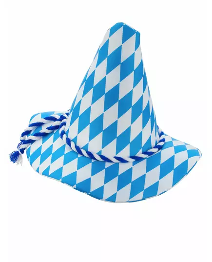 Modro-bílý bavorský klobouk pro dospělé