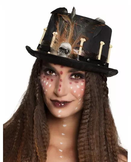 Černý voodoo cylindr pro dospělé