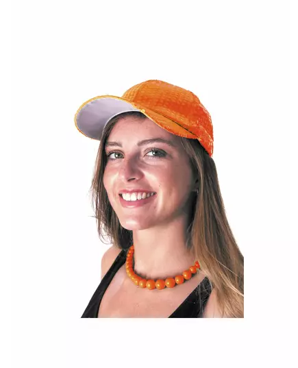 Velký oranžový perlový náhrdelník pro dospělé