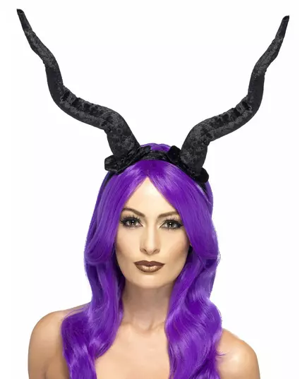 Čelenka démon – velké démonické rohy Halloween
