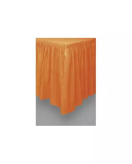 Oranžová plastová sukně na stůl 73 x 426 cm