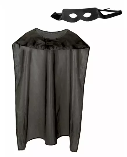 Sada černý superhrdinský plášť a maska pro dospělé