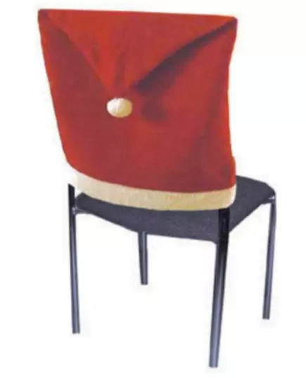 Červené potahy na židle Vánoce