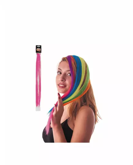 Růžový clip-in pramínek vlasů