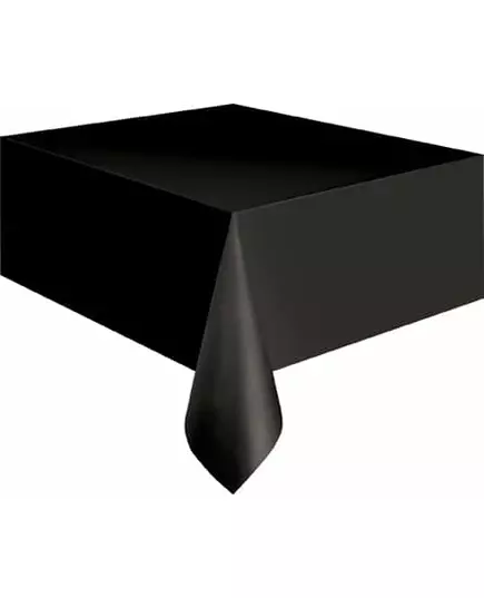 Černý plastový ubrus 137 × 274 cm