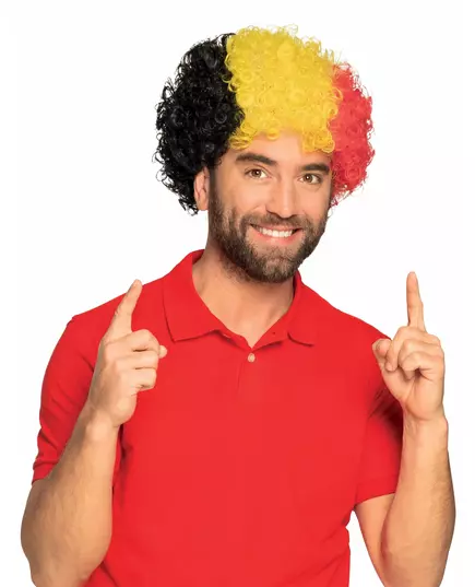 Afro paruka fanouška Belgie pro dospělé