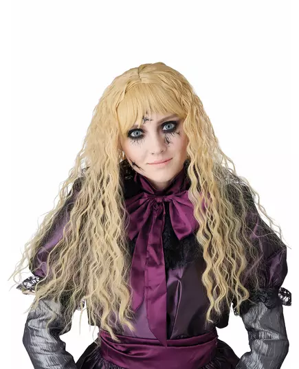Dlouhá vlnitá blond dětská paruka