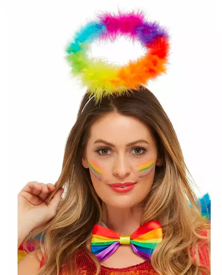 Vícebarevná čelenka andělská svatozář pro dospělé