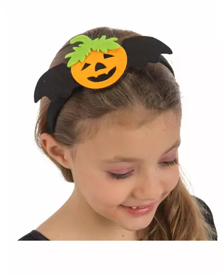 Dětská plstěná čelenka dýně