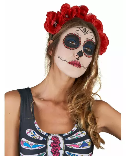 Červená květinová čelenka pro dospělé, Day of the Dead