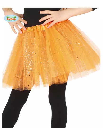 Oranžové flitrované tutu pro dívky
