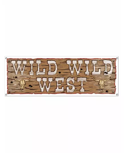 Plastový banner Wild Wild West 1,5m x 53,3cm