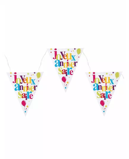 Slavnostní narozeninová girlanda (bunting) 26 x 22 cm 3 m
