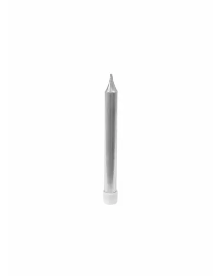 10 metalických stříbrných narozeninových svíček 7 cm