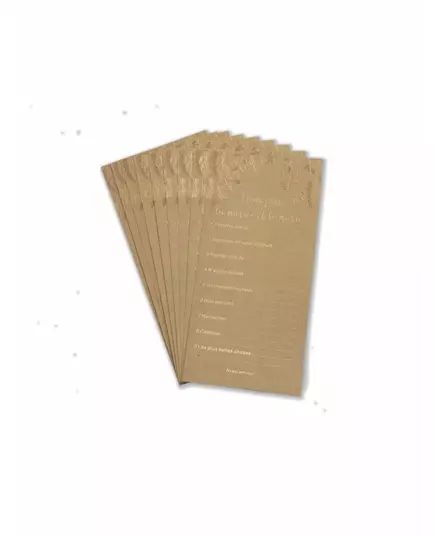10 svatebních přání kraft a bronz 22 × 11 cm