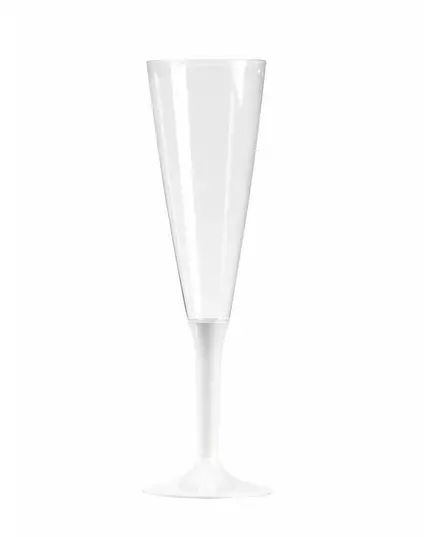 10 šampaňských sklenek na nožce bílé 150 ml