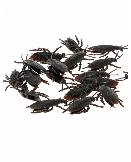 12 černých švábů 6 cm Halloween