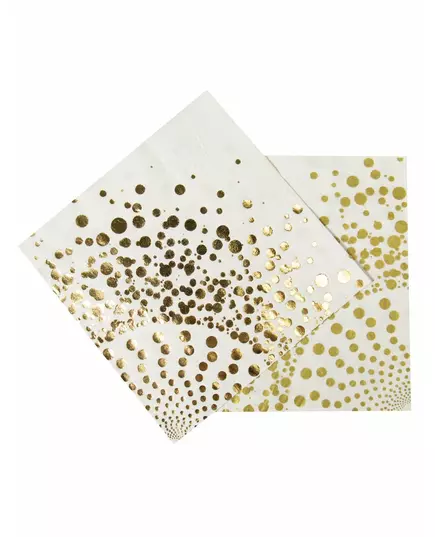 16 luxusních zlatých ubrousků 33 × 33 cm