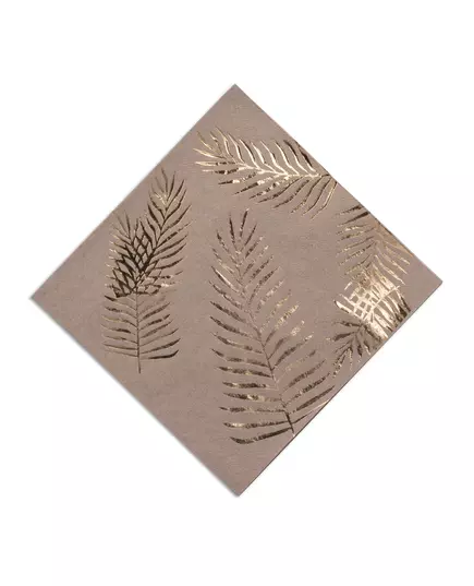 16 kraftových ubrousků Golden Palm 33 x 33 cm