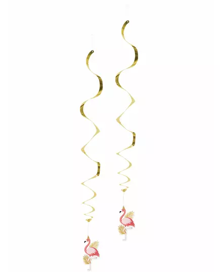2 závěsné dekorace Tropical Flamingo 85 cm