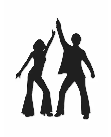 2 nástěnné dekorace Disco Silhouette 83 cm