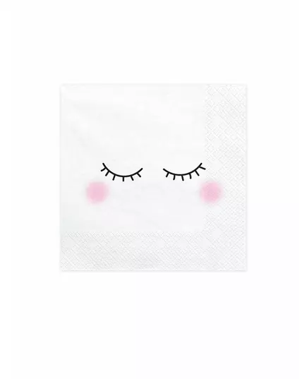 20 papírových ubrousků bílý jednorožec 33 × 33 cm