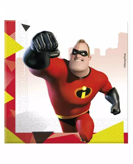 20 ubrousků Incredibles 2 33 x 33 cm