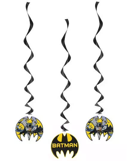 3 závěsné spirálové dekorace Batman