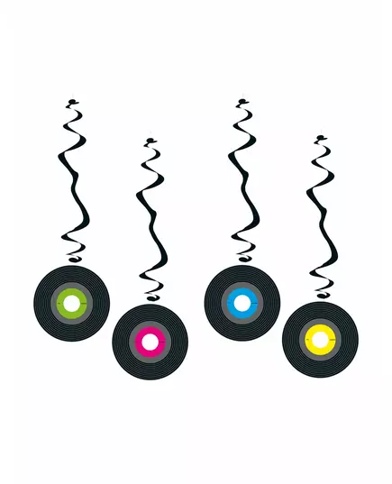 4 nehořlavé vinylové papírové závěsy 80 cm