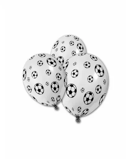 5 latexových balónků Soccer Balls 30 cm