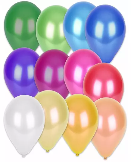 50 metalických vícebarevných balónků 30 cm