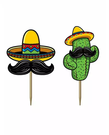 50 kartonových napichovátek Mexican Fiesta 7 cm