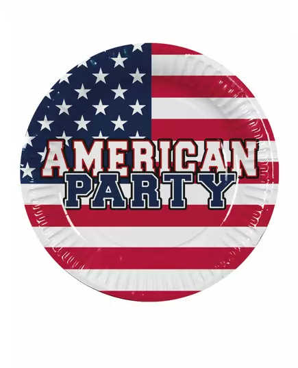 10 papírových talířů American party 23 cm